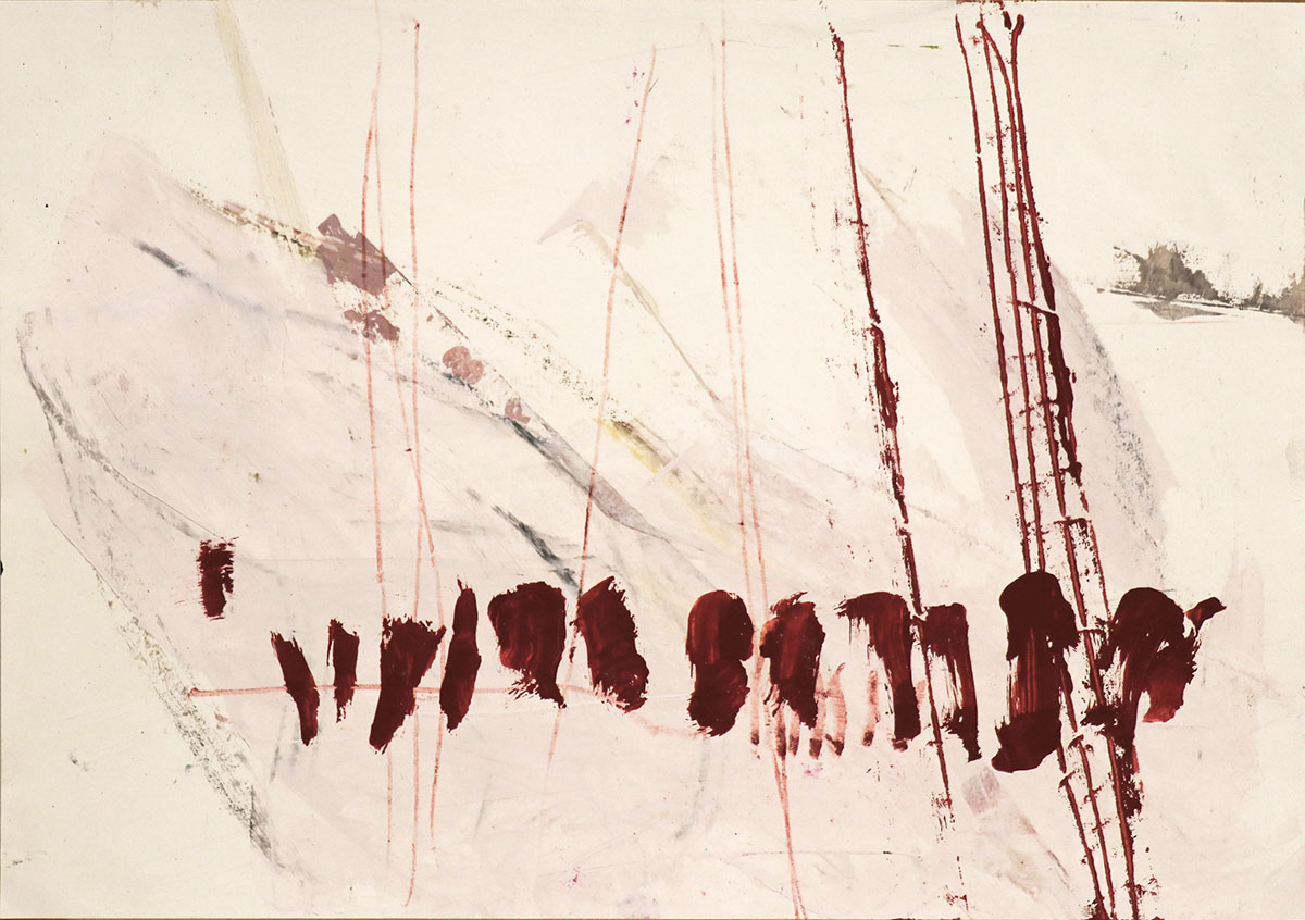 Ohne Titel, 202229,7 x 42 cmMischtechnik auf Papier