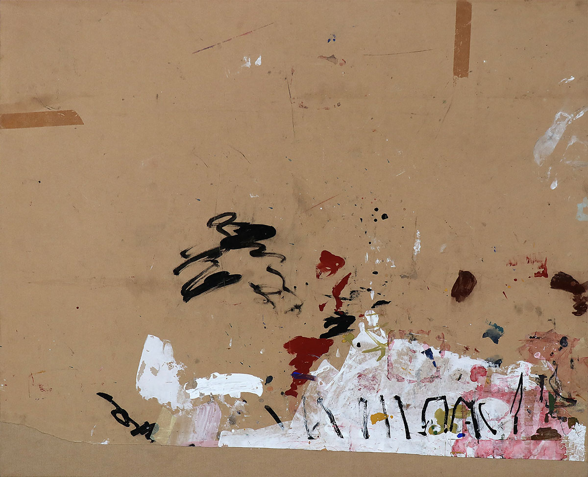 Spuren, 201080 x 97 x 4 cmMixed media on paper, on wooden frame