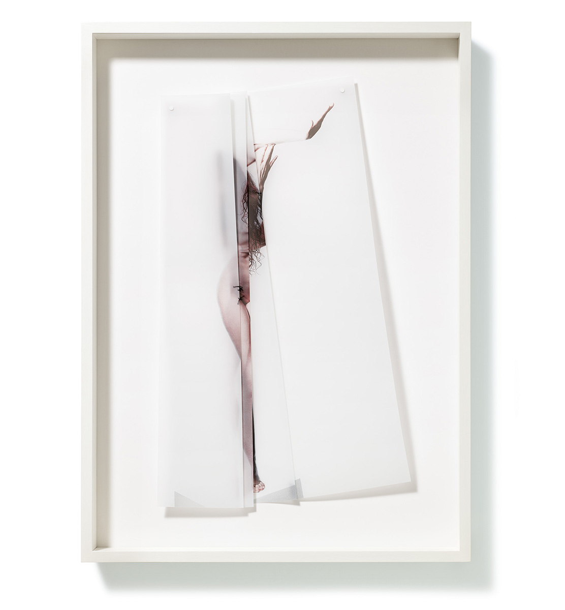 Zur Figur 12, 202070 x 50 x 7,5 cmPhotography, pigment print on transparent paper, sewed; framed