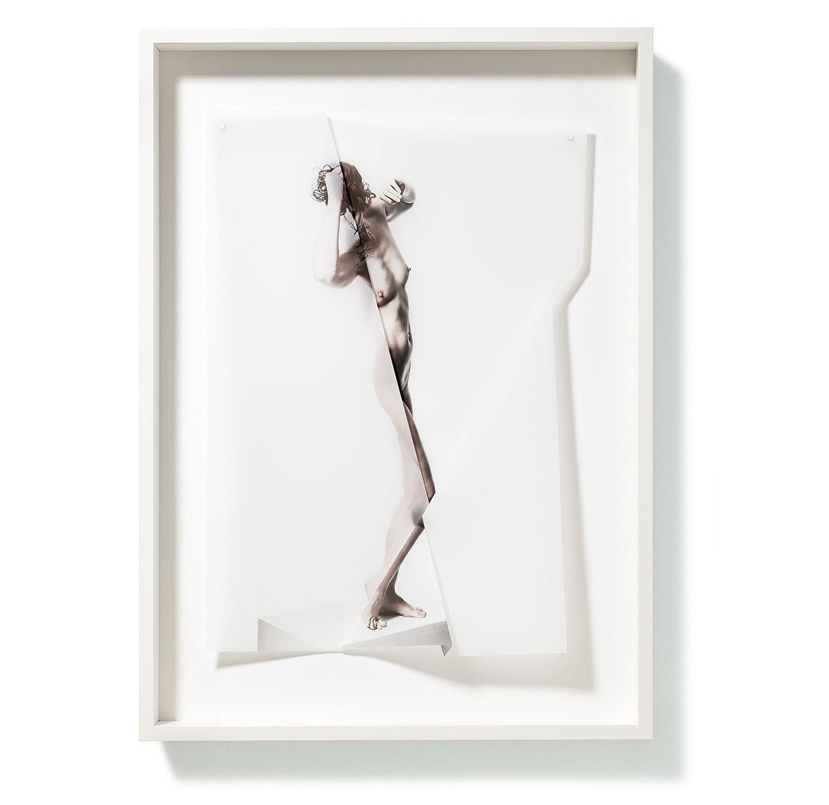 Zur Figur 04, 202070 x 50 x 7,5 cmPhotography, pigment print on transparent paper, sewed; framed
