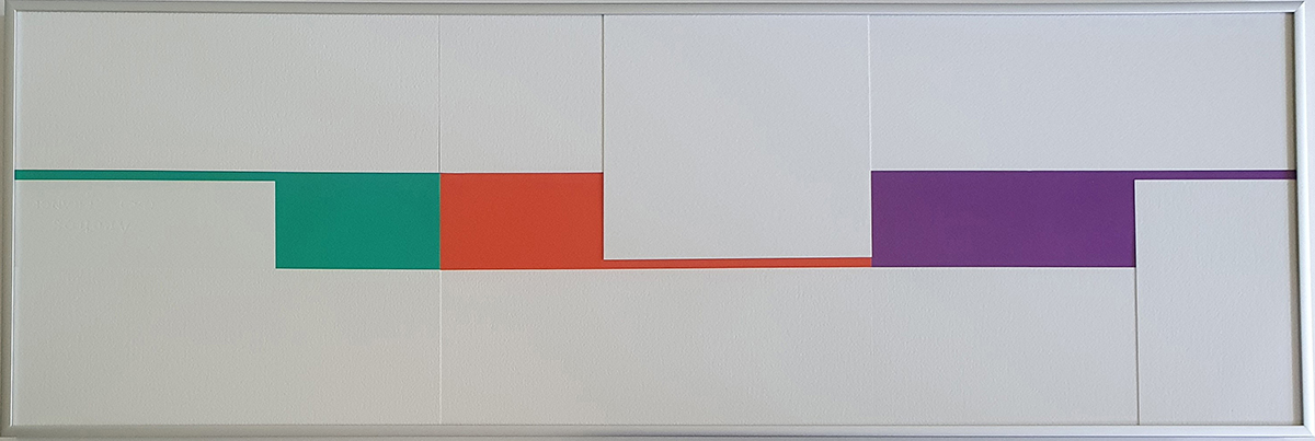 Zwischenraum 40, 202330 x 90 cmCollage hand made paper, framed