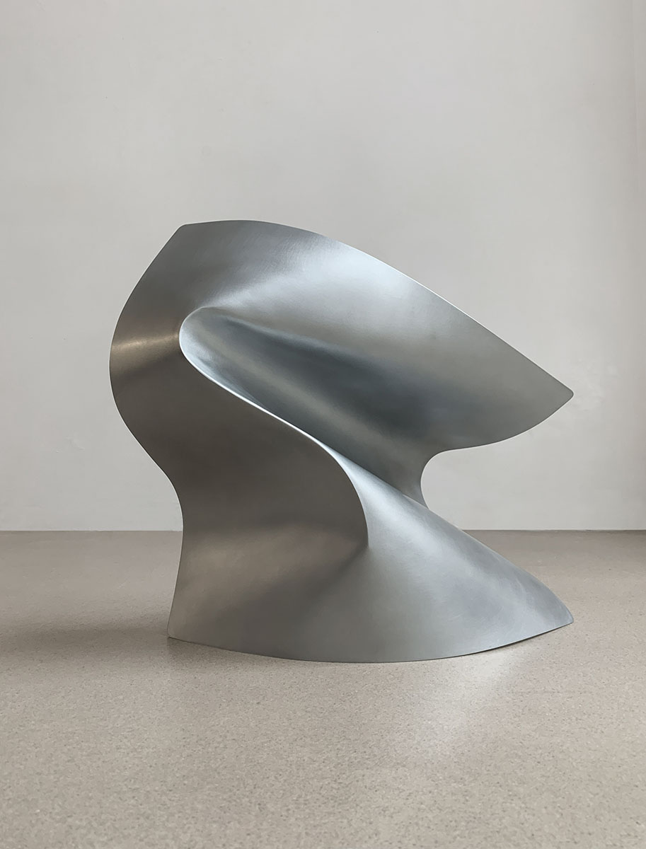 Quadratische Einfalt mit loser Einfachverdrehung  01, 202545 x 30 x 42 cmZinc