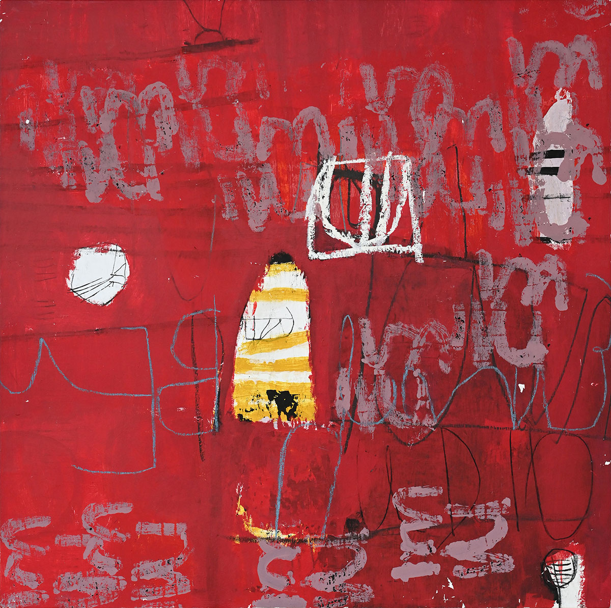 Denn sie wissen, was sie tun, 202398 x 97 x 4 cmMixed media on paper, on plywood