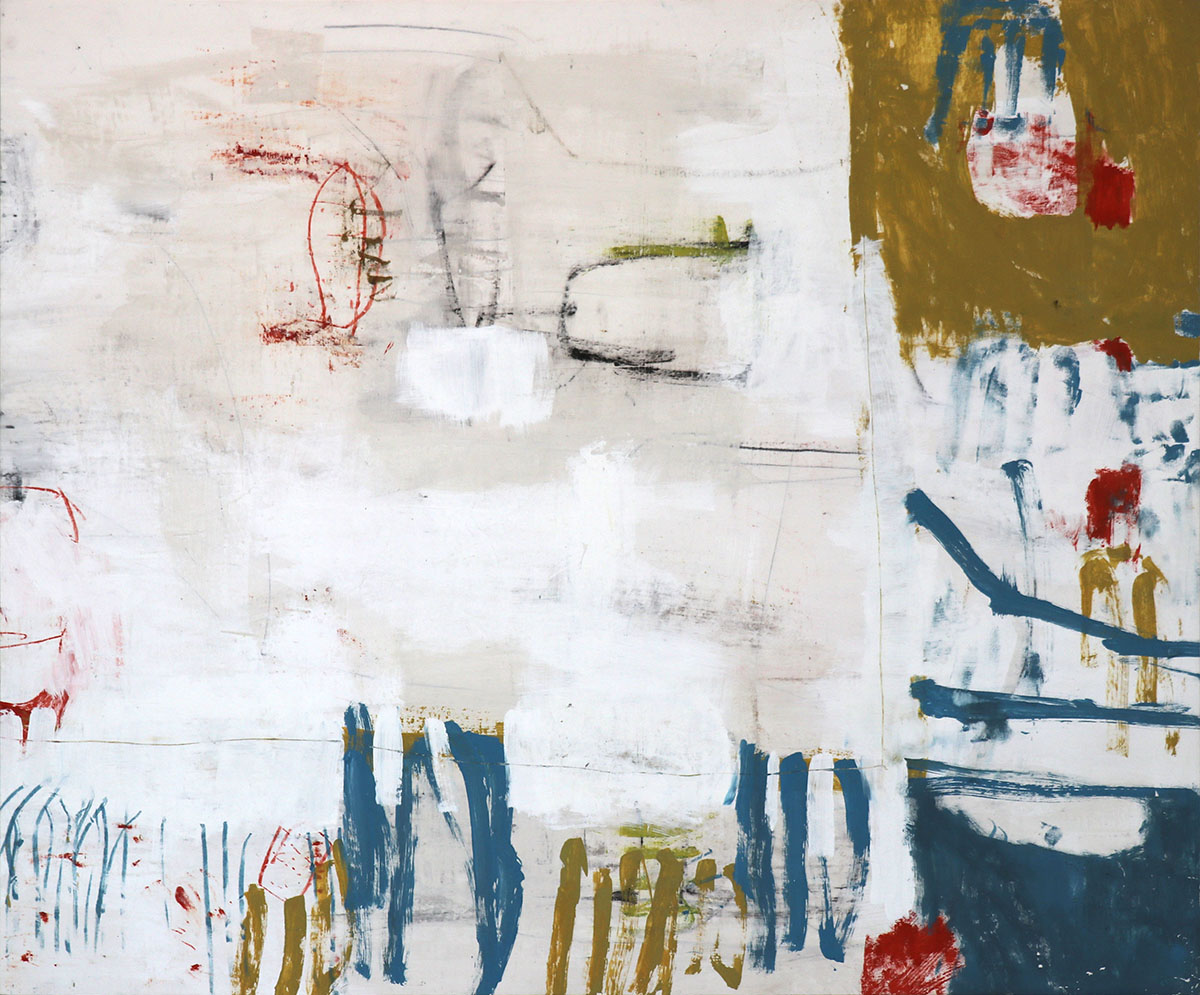 Die Tafel, 202397 x 117 x 4 cmMischtechnik auf Papier, auf Holzrahmen