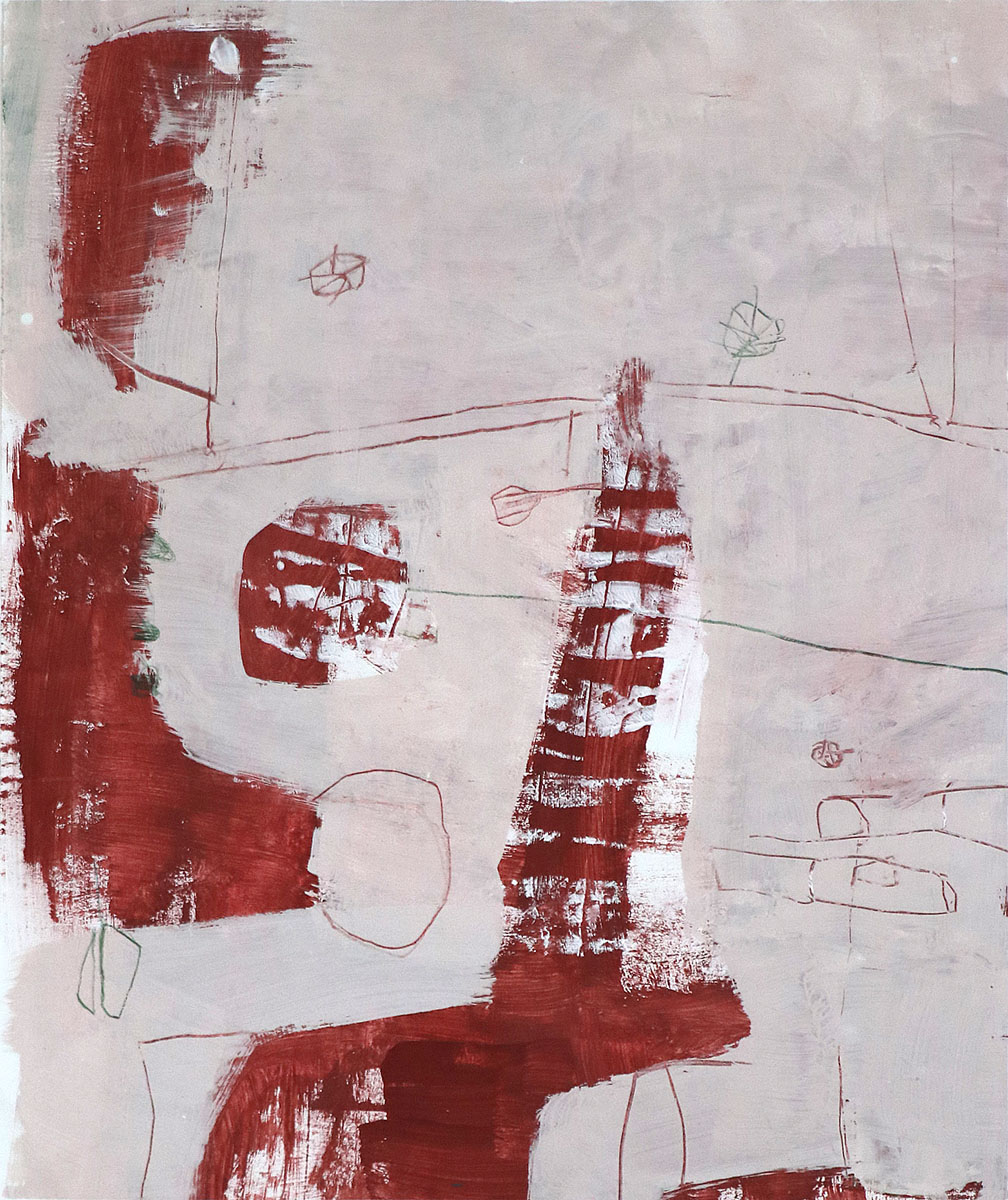 Im Aufstehen, 202460 x 50 cmMixed media on paper