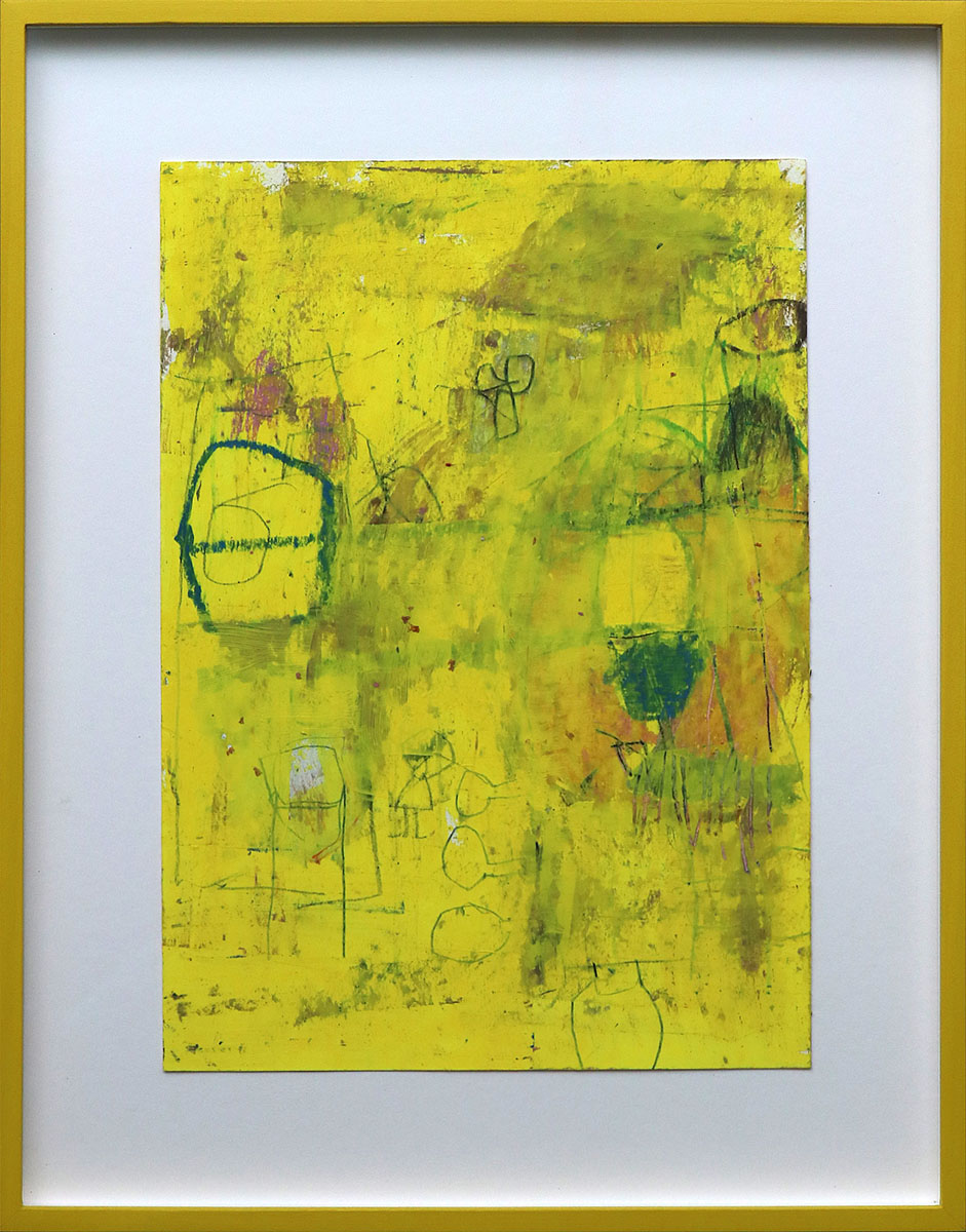 GELB 2, 202419,7 x 20,5 cm in 40 x 30 cmMixed media on paper