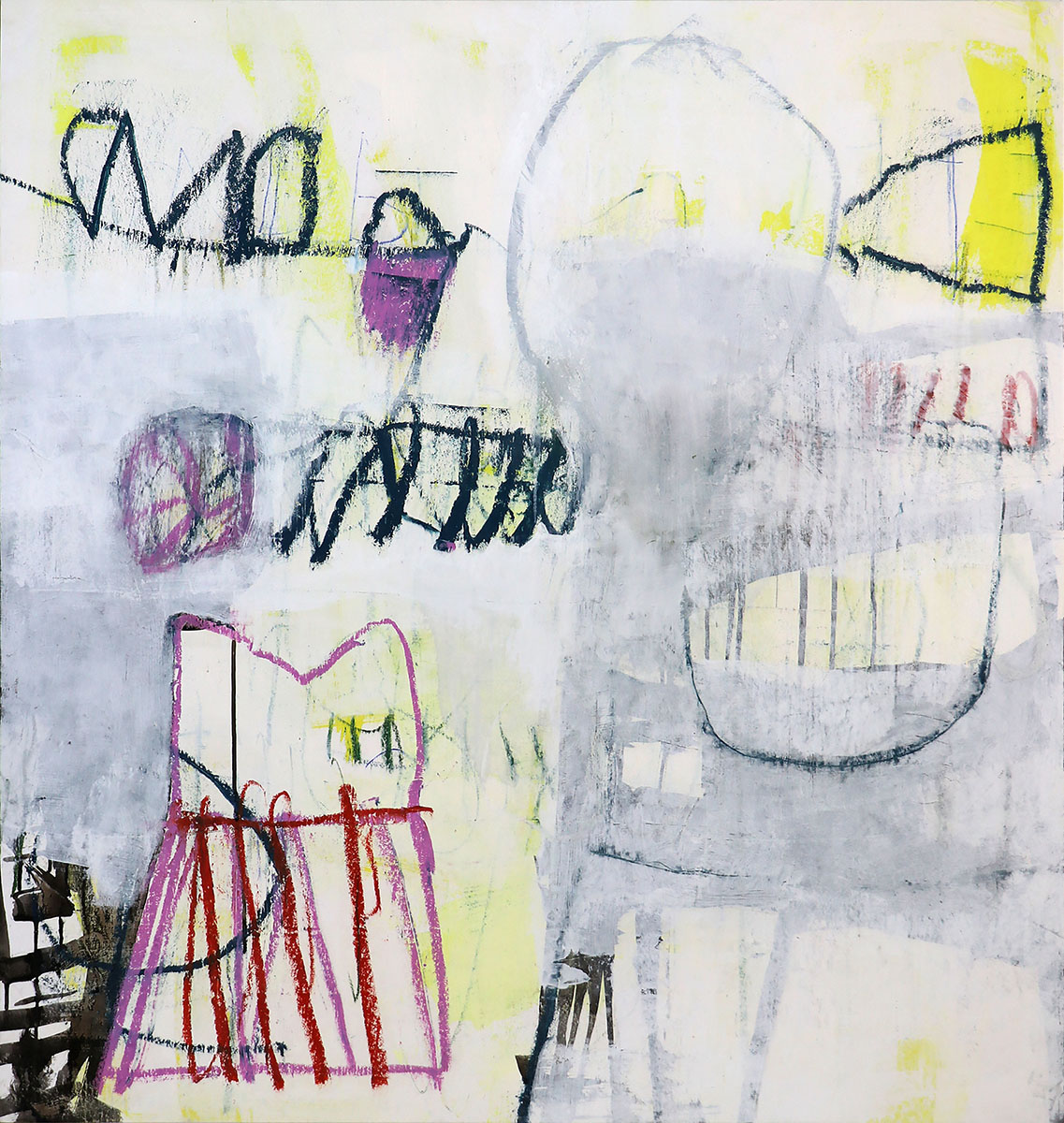 Tanz, 2024104 x 97 x 4 cmMixed media on paper, on plywood