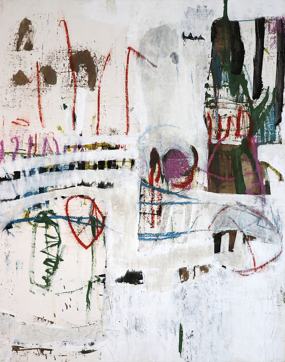 Tagebuch 1, 2024117 x 97 x 4 cmMixed media on paper, on plywood