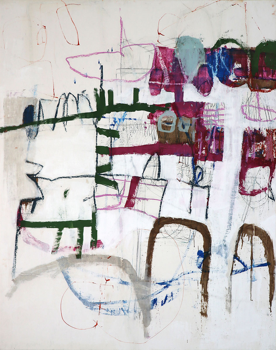 Tagebuch 2, 2024117 x 97 x 4 cmMixed media on paper, on plywood