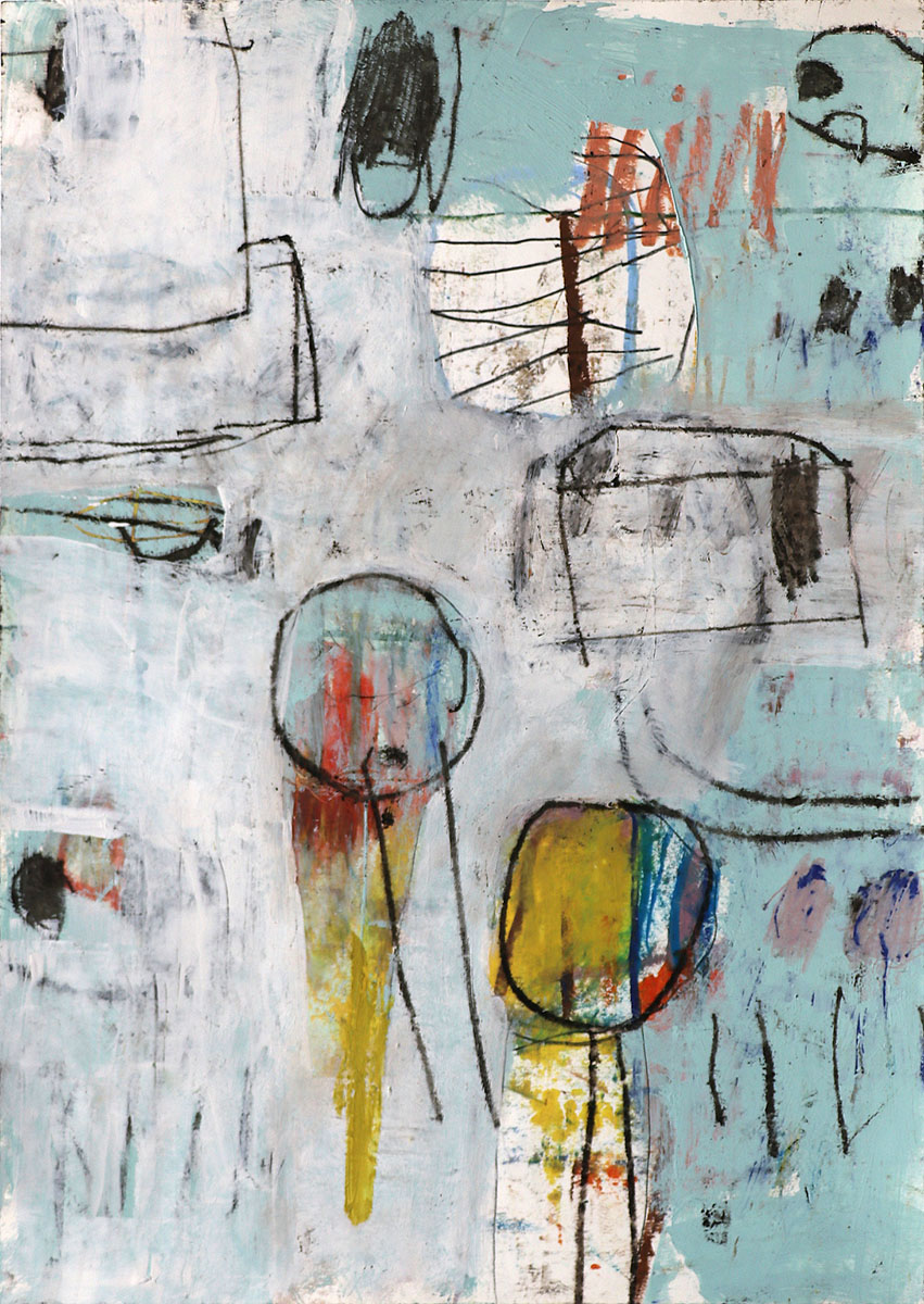 landwärts, 202442 x 29,7 cmMixed media on paper