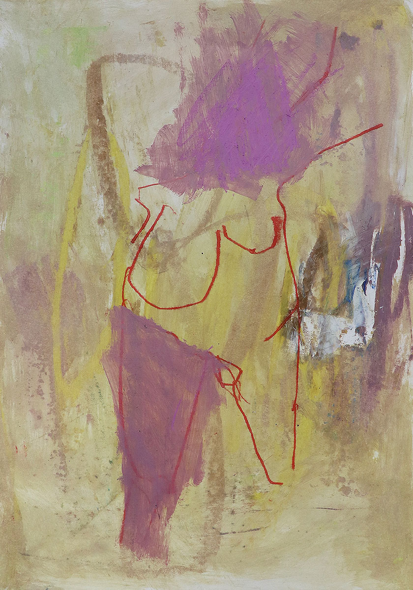 Schritt, 202442 x 29,7 cmMixed media on paper