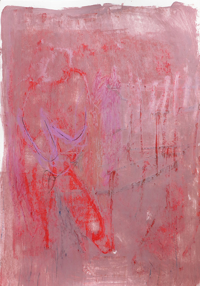 Rotlicht, 202442 x 29,7 cmMixed media on paper