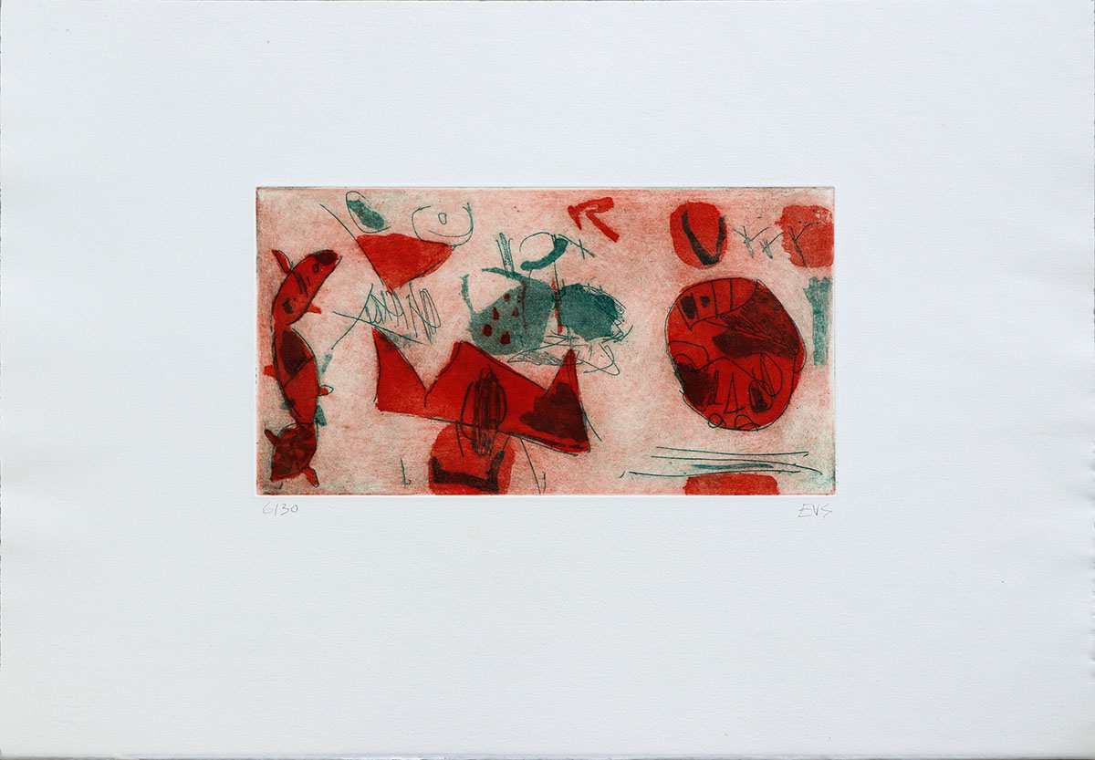 No Io pienses más, 2013Ed 6/30, 5 P/A, 15,8 x 30 cm,Radierung und Aquatinta