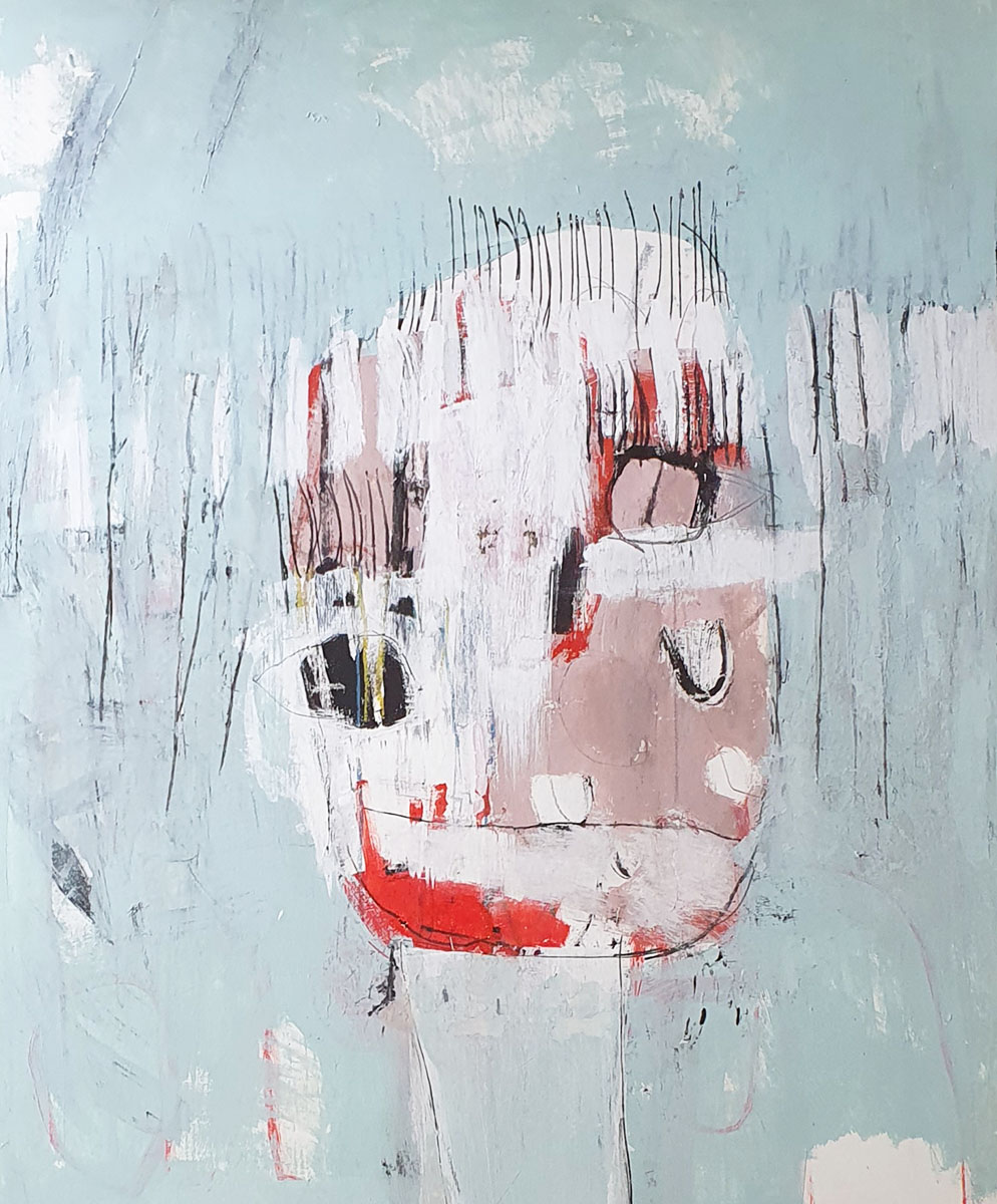 Zwilling, 2023/2026117 x 97 x 4 cmMixed media on paper, on plywood