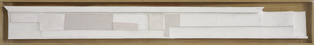 Wandstück 33, 2021/202315,5 x 144 x 6,5 cm in 21 x 148 cmMixed media; framed