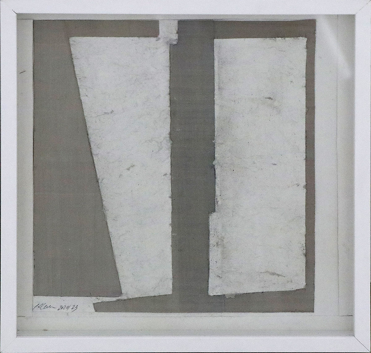 Schichtung (Moment Licht 1), 202332,3 x 32,3 cm framed;Mixed Media