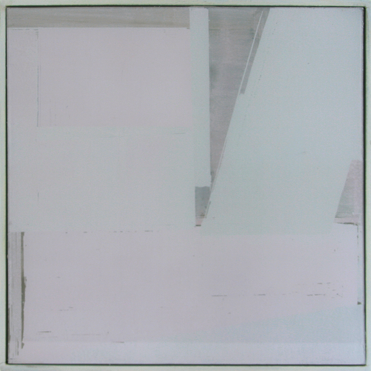 Auf-Glas-Malerei 3 / Schichtungen, 201630 x 30 cmPigment, grounded on glass, framed