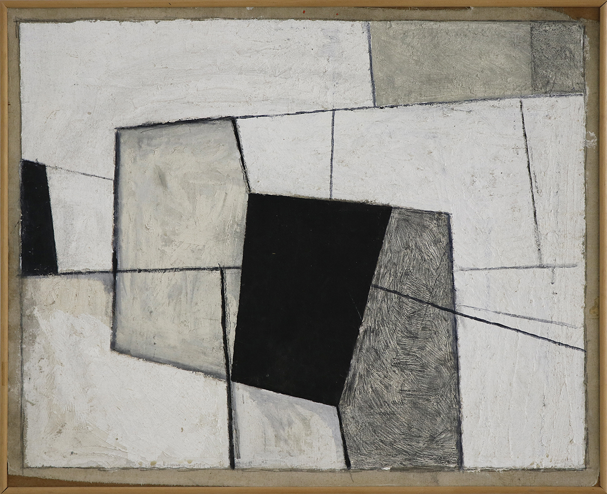 Komposition, 196861 x 75 cmKunstharz, Farbpigmente; gerahmt