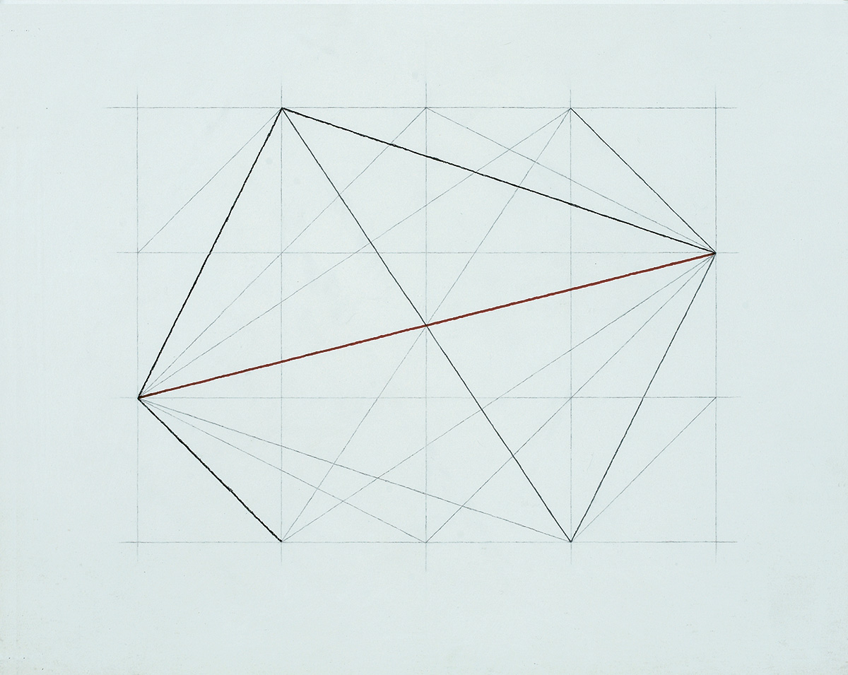 System-Kontrapunkt/Synthese (2), 200948 x 60 cmAcrylic, graphite, felt pen on drawing board