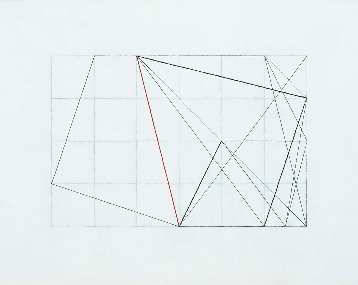 System-Kontrapunkt/Synthese (6), 200948 x 60 cmAcrylic, graphite, felt pen on drawing board System-Kontrapunkt/Synthese (6), 200948 x 60 cmAcrylic, graphite, felt pen on drawing board