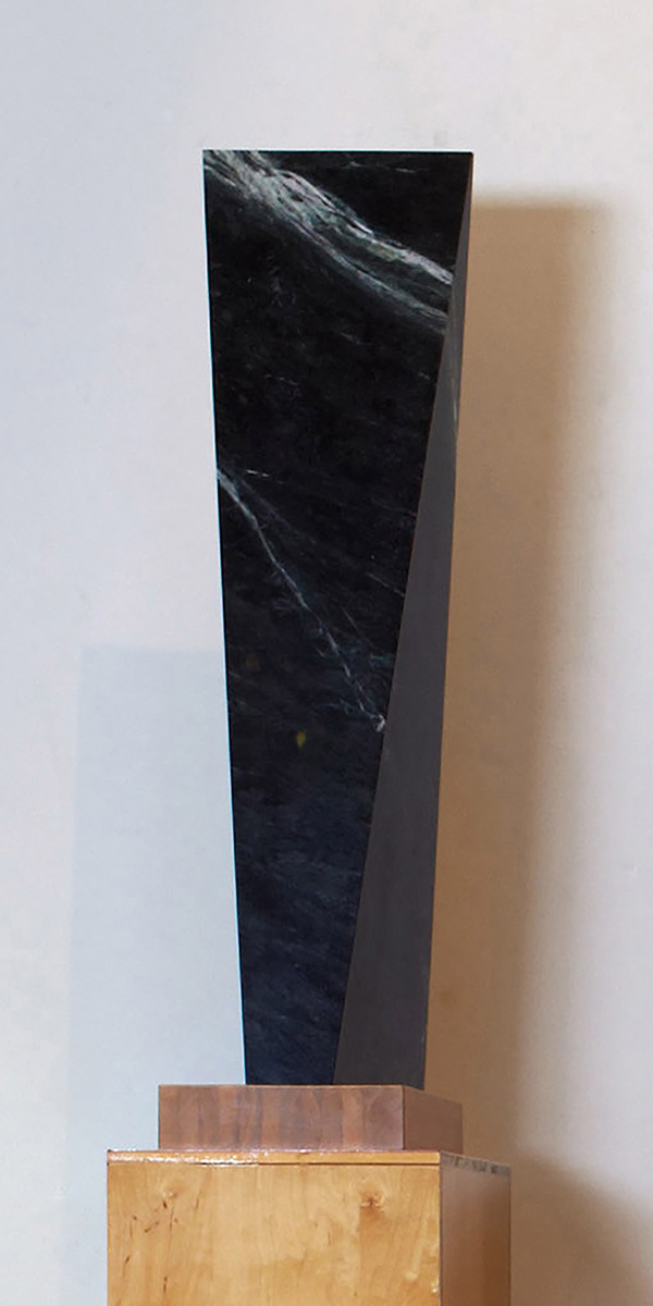 Pharao / Schreitender (2), 200433,5 x 10,5/21 x 120 cm„Tauerngrün“ (serpentine from East Tyrol with light green shades)