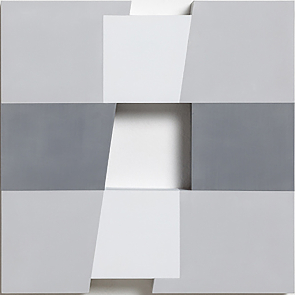 THREE IDENTICAL SHAPES: VERTICAL AXIS (C), 201630 x 30 x 4,5 cmAcrylic with marble powder on plywood THREE IDENTICAL SHAPES: VERTICAL AXIS (C), 201630 x 30 x 4,5 cmAcrylic with marble powder on plywood