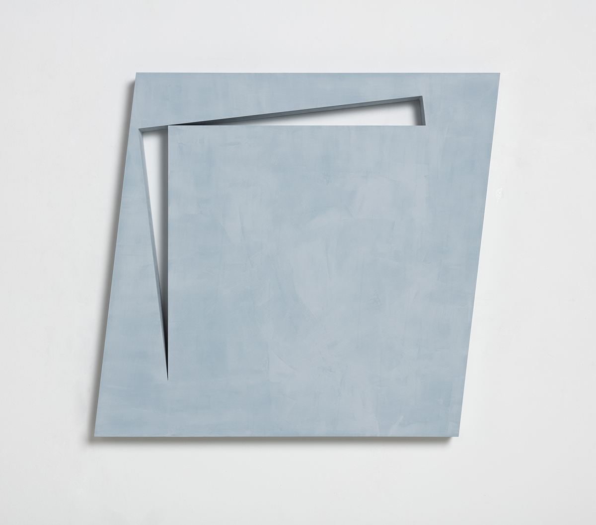 Parallelogram: Folded Square, 200480 x 88 x 6,7 cmAcrylic with marble powder on plywood Parallelogram: Folded Square, 200480 x 88 x 6,7 cmAcrylic with marble powder on plywood