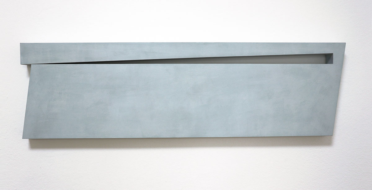 Horizontal Slot I, 200026,4 x 96,6 x 5 cmAcrylic with marble powder on plywood Horizontal Slot I, 200026,4 x 96,6 x 5 cmAcrylic with marble powder on plywood