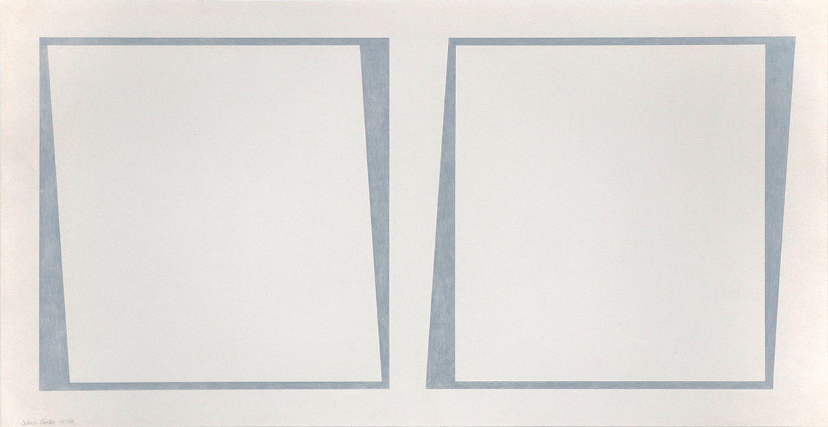 Two Frames, 197946 x 90 cmBuntstift auf Papier