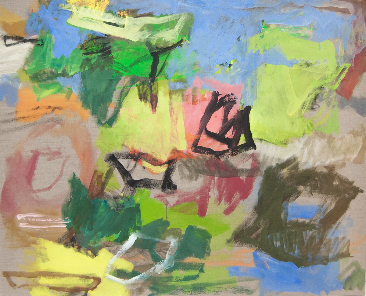 L32 (Frühlingslandschaft), 2019130 x 160 cmAcryl auf Leinwand