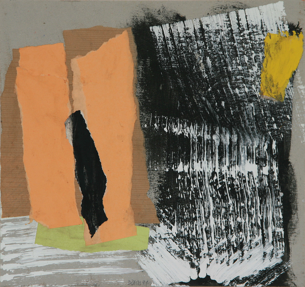 Ohne Titel, 199134,5 x 36,4 cmCollage, mixed media on cardboard