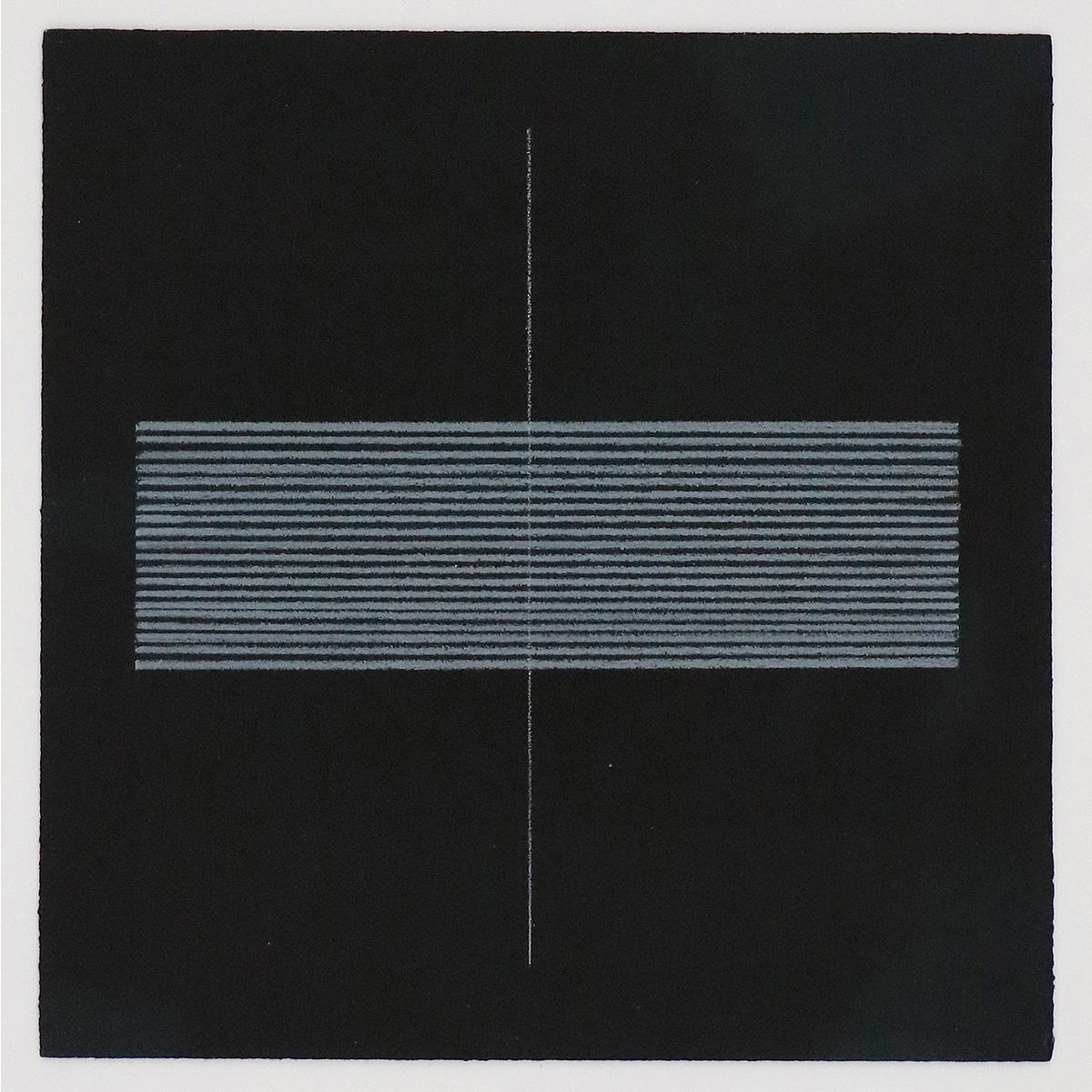 Schwarzer Grund 3, 200216,5 x 16,5 cm in 25,2 x 24,7 cmFarbstift auf grundiertem Papier; gerahmt
