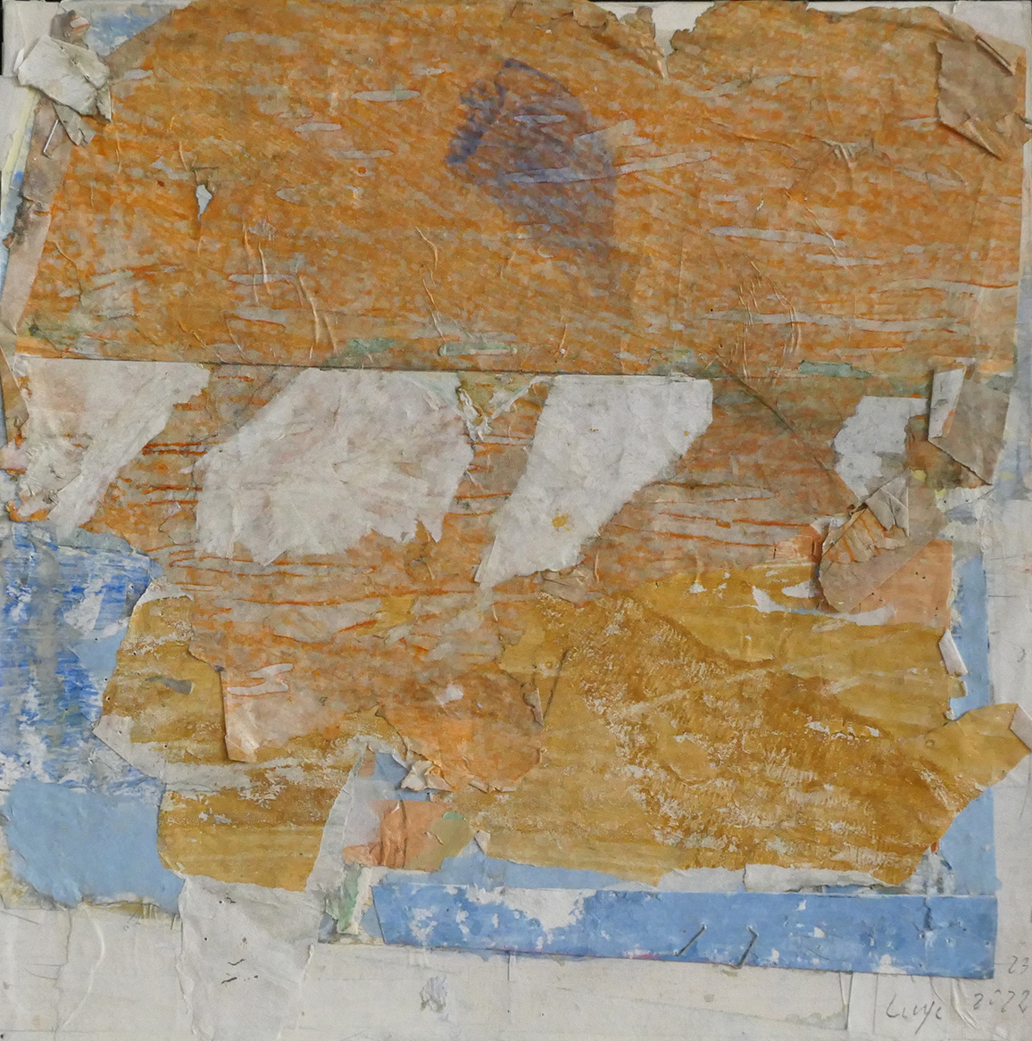 Ohne Titel, 202231 x 31 cmLeimfarbe auf Papier, Eisenrahmen