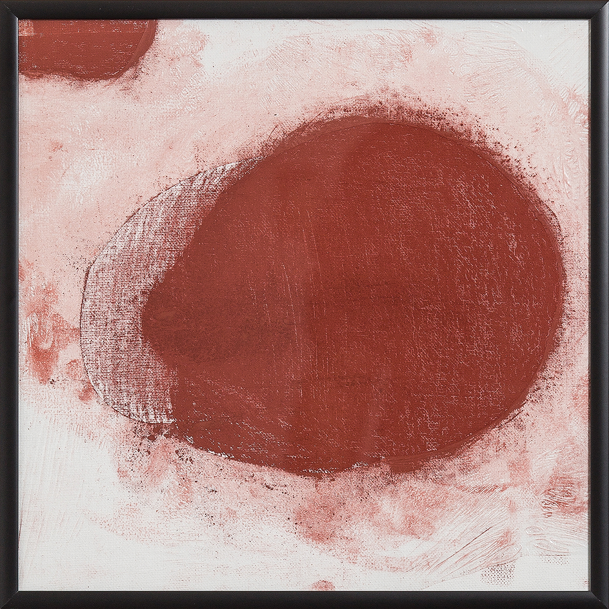 Frottements rouge 1, 201730 x 30 cmLeinwand auf Karton, einfoliert, Rötel-Pastellkreide;Alu-Wechselrahmen