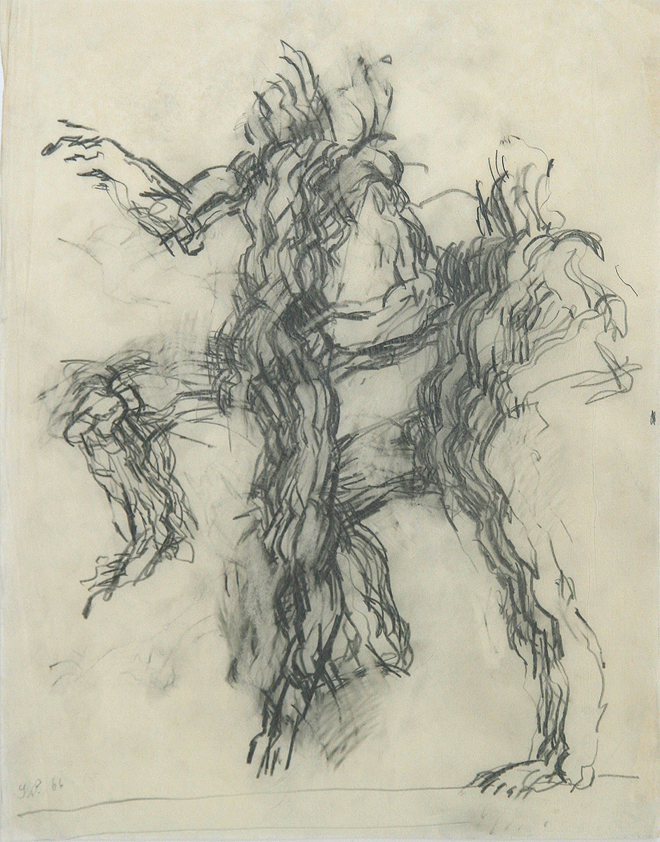 ohne Titel, 196637,4 x 29,4 cm in 66,5 x 48,5Bleistift auf Papier, gerahmt