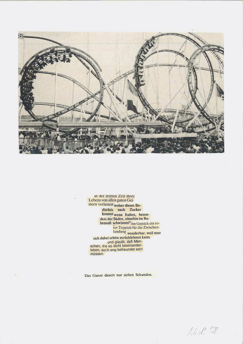 Erweitertes AneinanderDiktiertes Schicksal, 197829,7 x 21 cmCollage