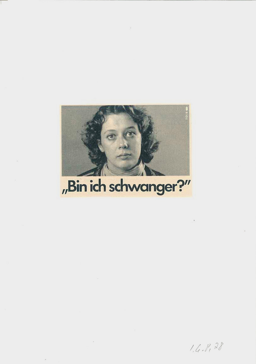ZueinanderSchwanger?, 197829,7 x 21 cmCollage