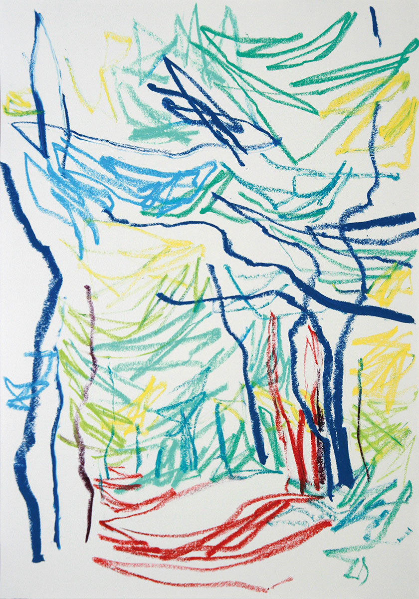 WienerWaldWeg 3, 2018100 x 70 cmOil stick on paper