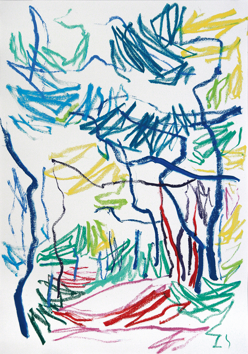 WienerWaldWeg 1, 2018100 x 70 cmOil stick on paper