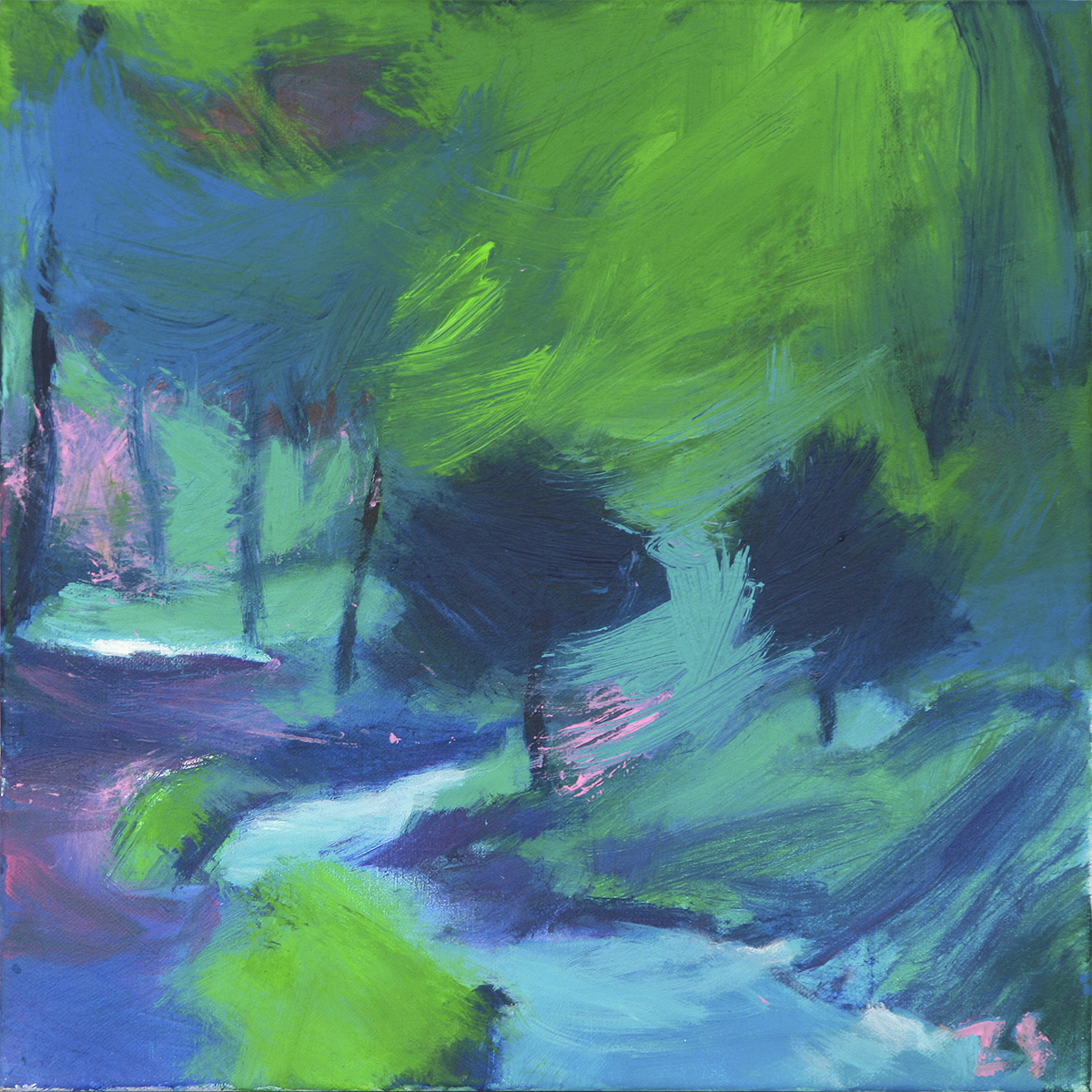 WaldBach, 2013/201450 x 50 cmAcryl auf Leinwand