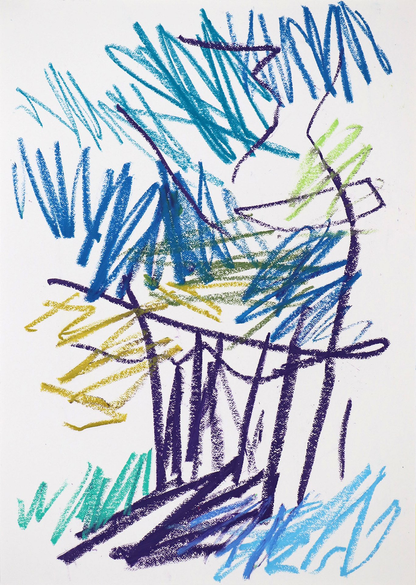 WienerWaldWeg, 202359,4  x 42 cm59,4  x 42 cmoilstick on paper