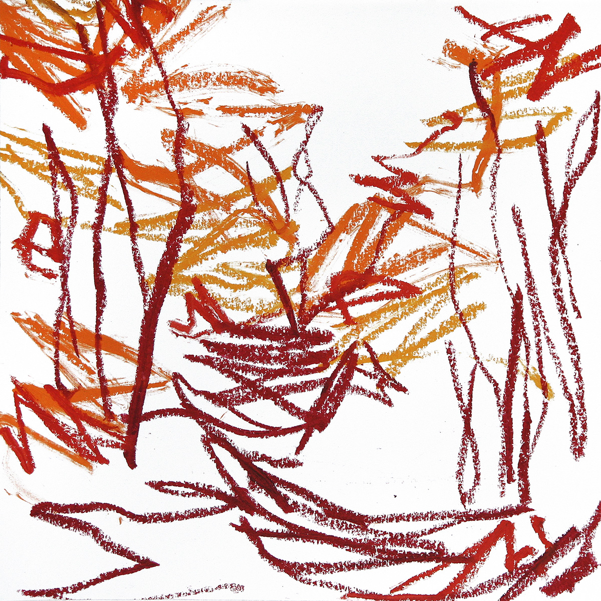 HerbstGlut 4, 201630 x 30 cmOil stick on paper, on wooden framework