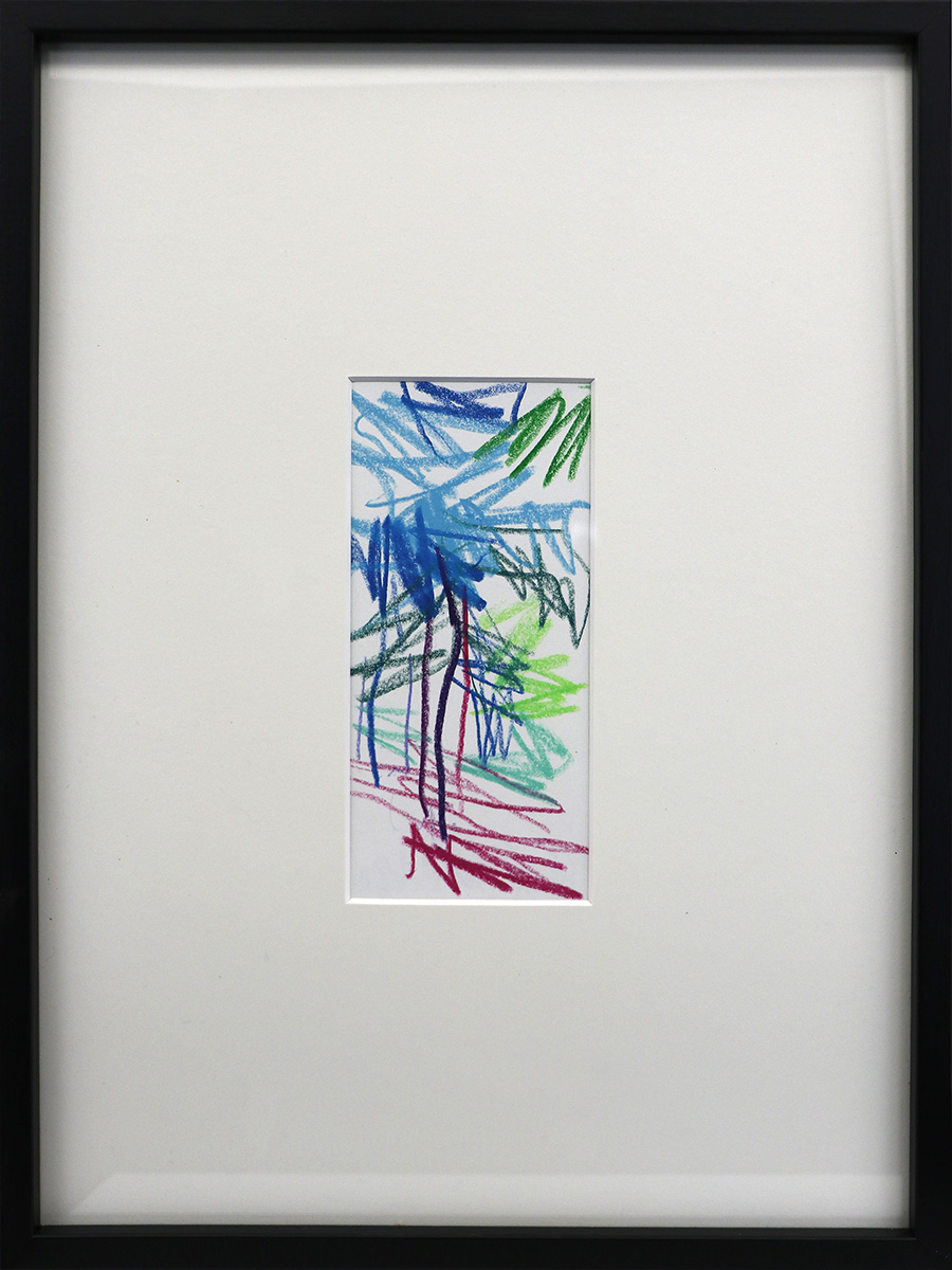 WienerWaldWeg 1, 202017 x 8 cm in 40 x 30 cmCrayon on paper; framed
