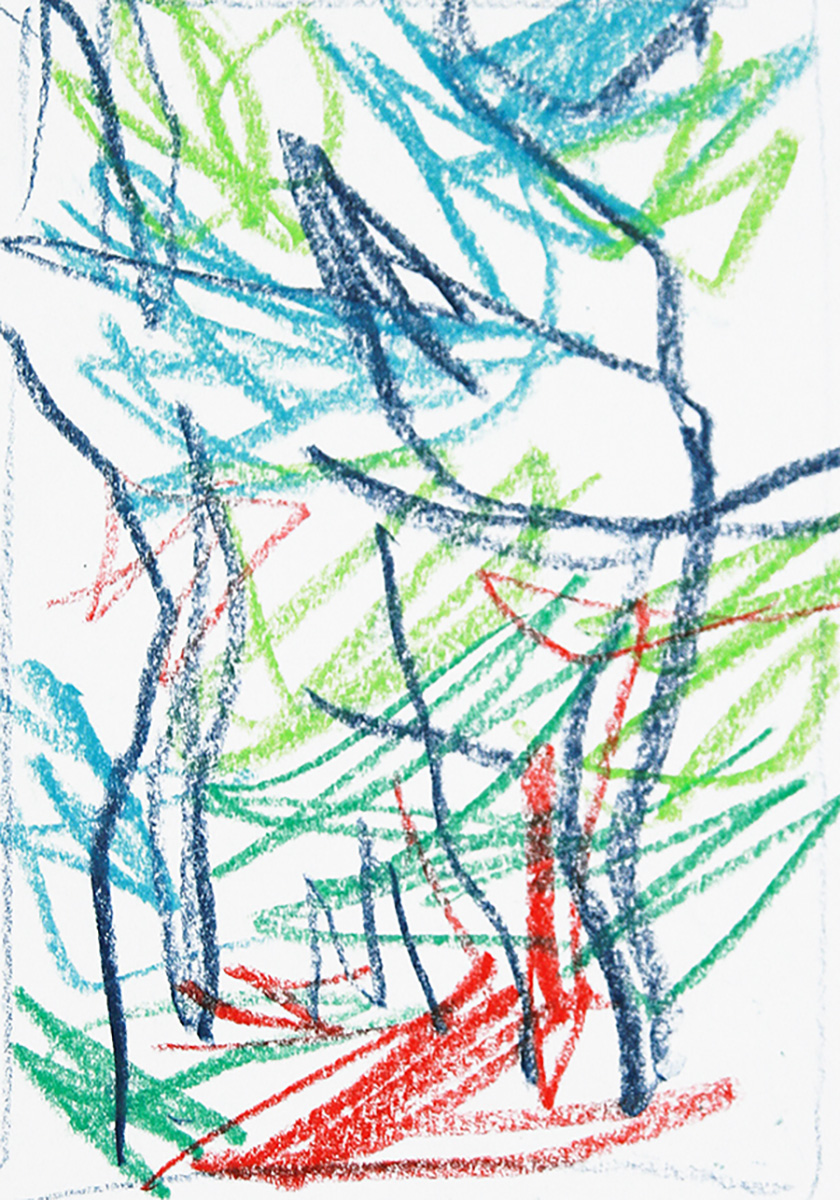 WienerWaldWeg 1, 201813,5 x 9,5 cmCrayon on paper