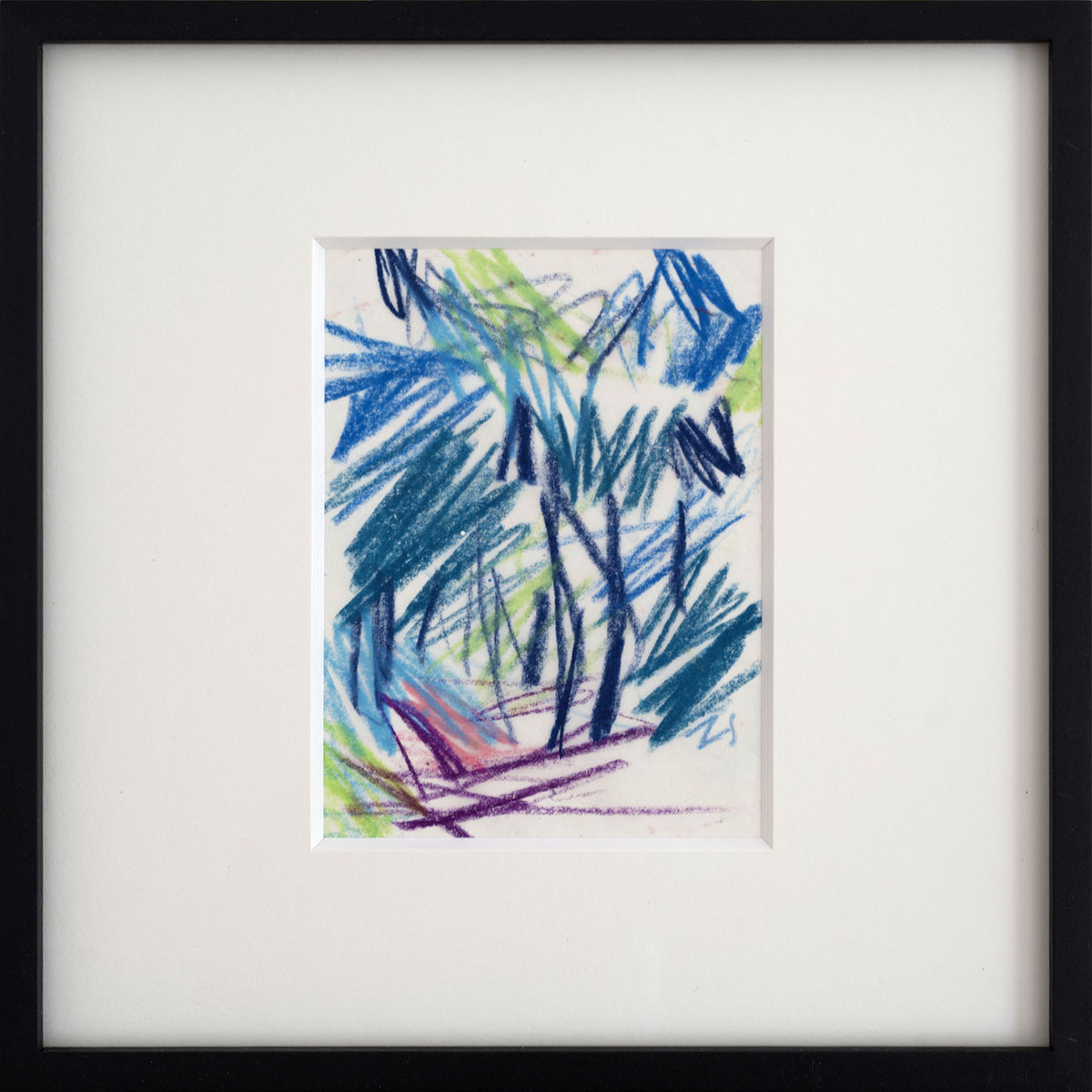 SonntagSpazierGang, 2025framed in 20 x 20 cmcrayon on paper