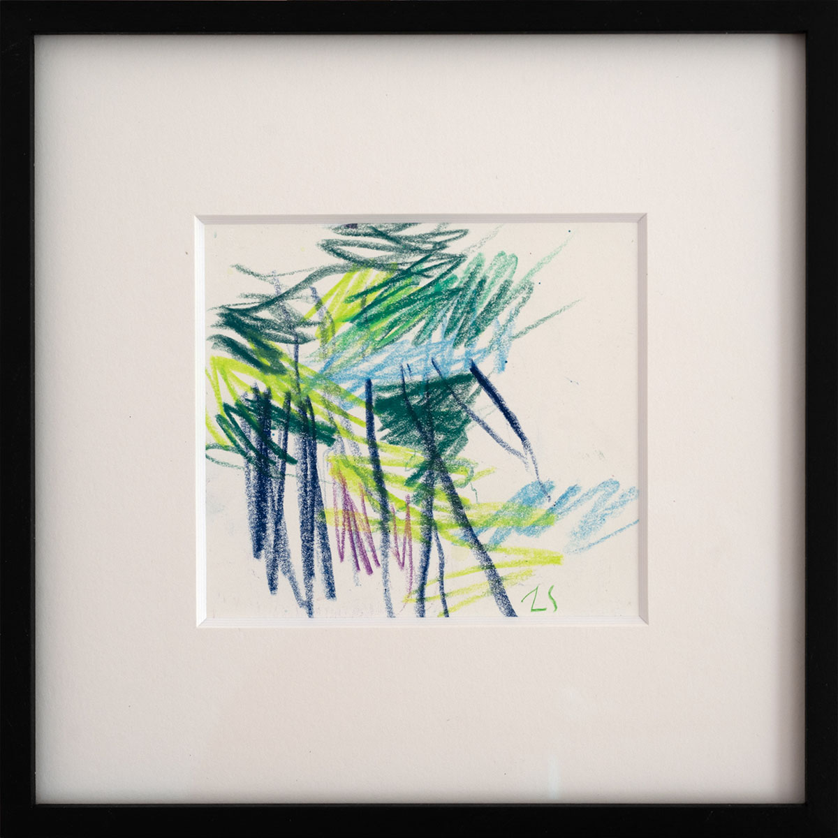 WaldStueck, 2025framed in 20 x 20 cmCrayon on paper;