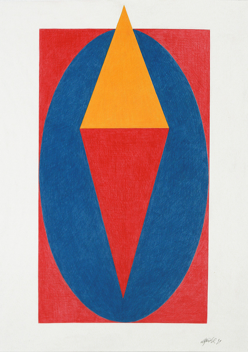 Ohne Titel, 199162,5 x 45 cmColoured pencil on paper, signed