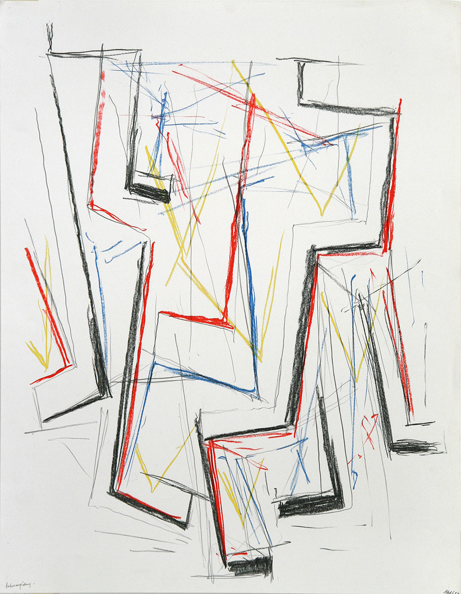 Lockerungsübung 1, 198490 x 70 cmÖlkreide auf Papier, signiert