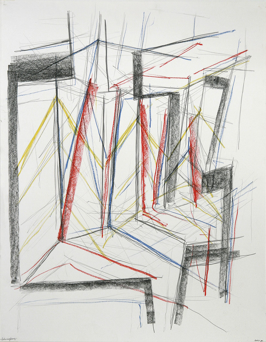 Lockerungsübung 2, 198490 x 70 cmÖlkreide auf Papier, signiert