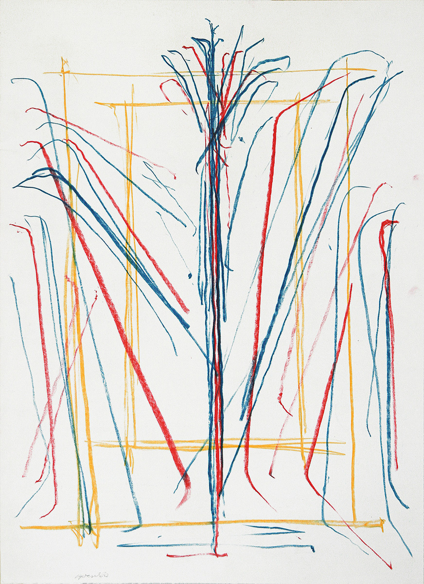 Ohne Titel, 196769,7 x 49,8 cm in 76 x 55 cmFarbstift auf Papier, signiert; gerahmt